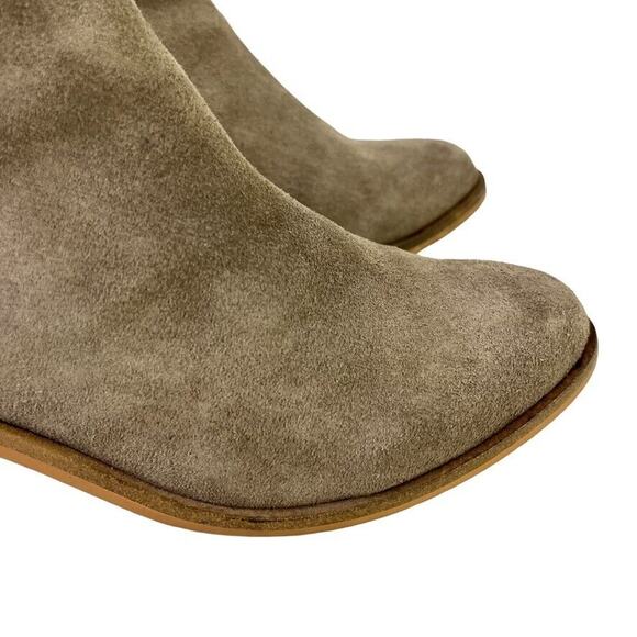 Steve Madden Lancaster Womens Taupe Gray Suede Leather Ankle Boots Booties sz 8 - Picture 13 of 16